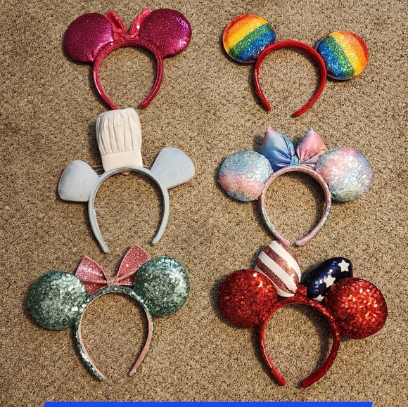 Lot of 6 Pairs of Disney Parks Headband Ears (will not separate) - Picture 3 of 8
